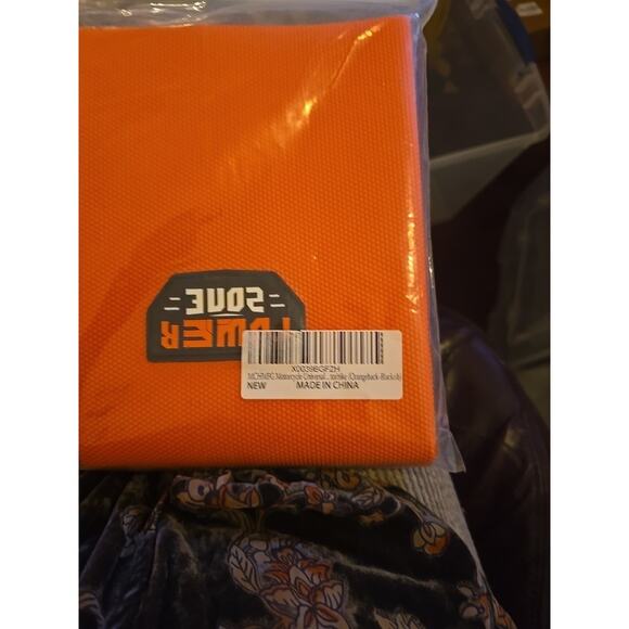 Power Zone Tour Bike Seat Cover - Orange & Black Stripe - Picture 2 of 2